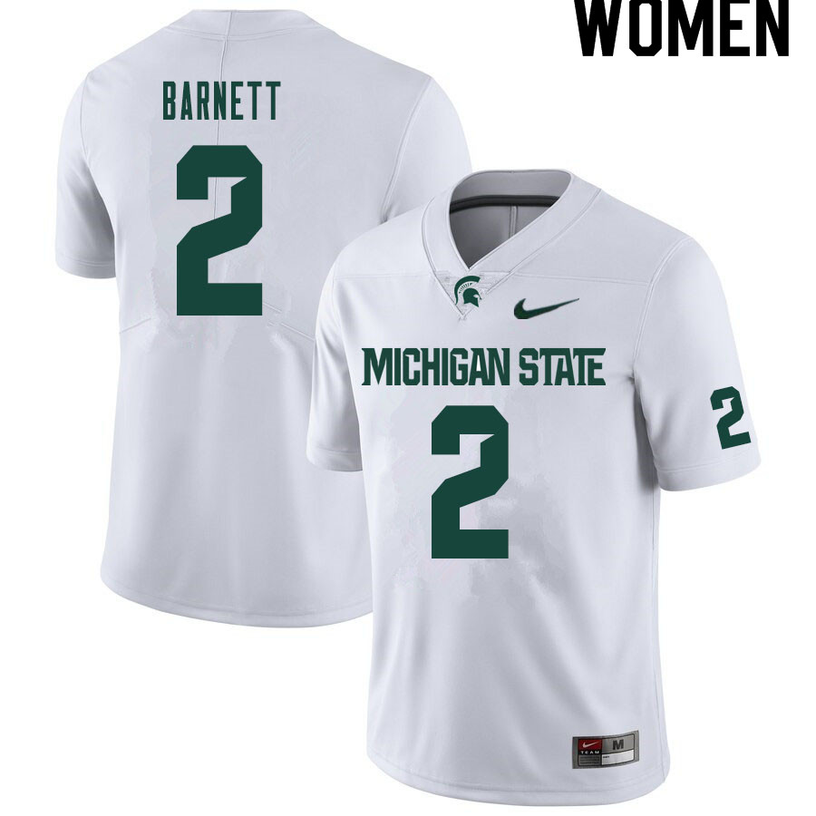 Women #2 Julian Barnett Michigan State Spartans College Football Jerseys Sale-White - Click Image to Close
